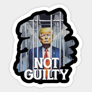 DONALD TRUMP NOT GUILTY Sticker